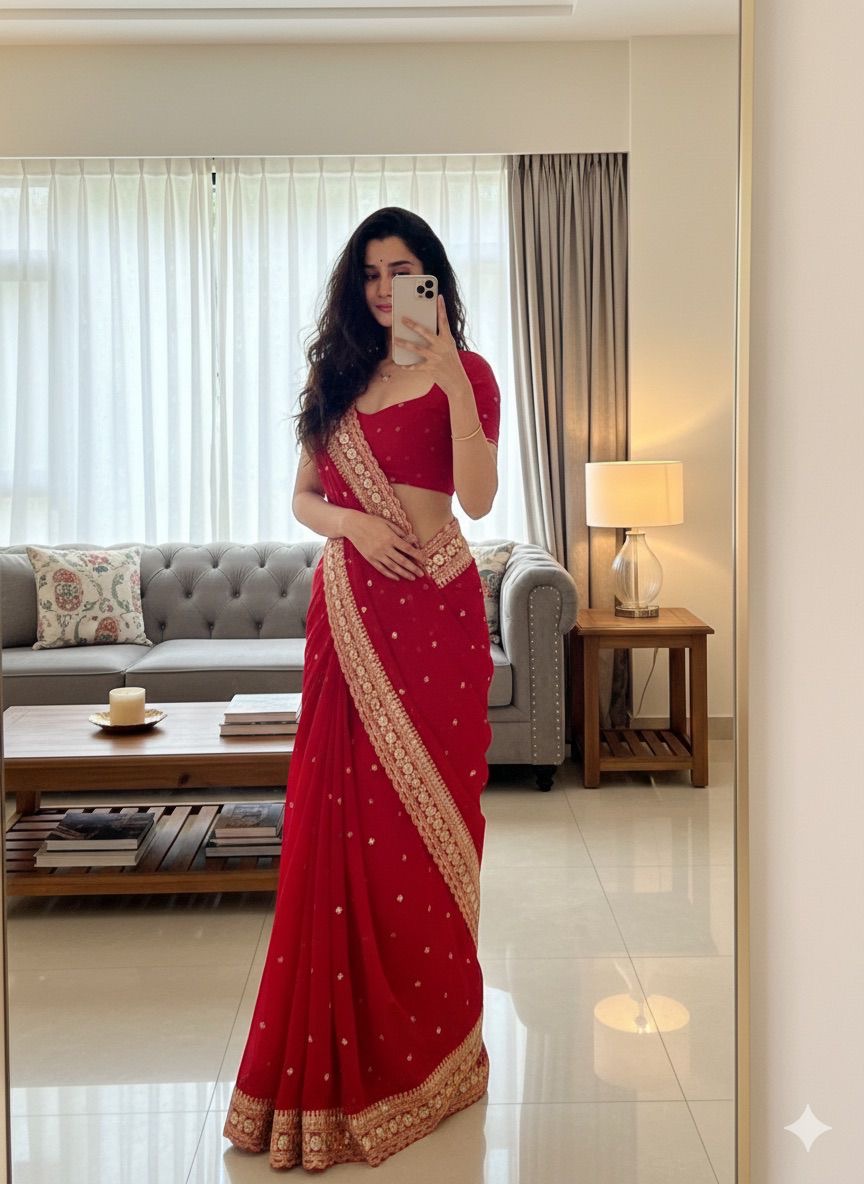 Chinoon silk party wear