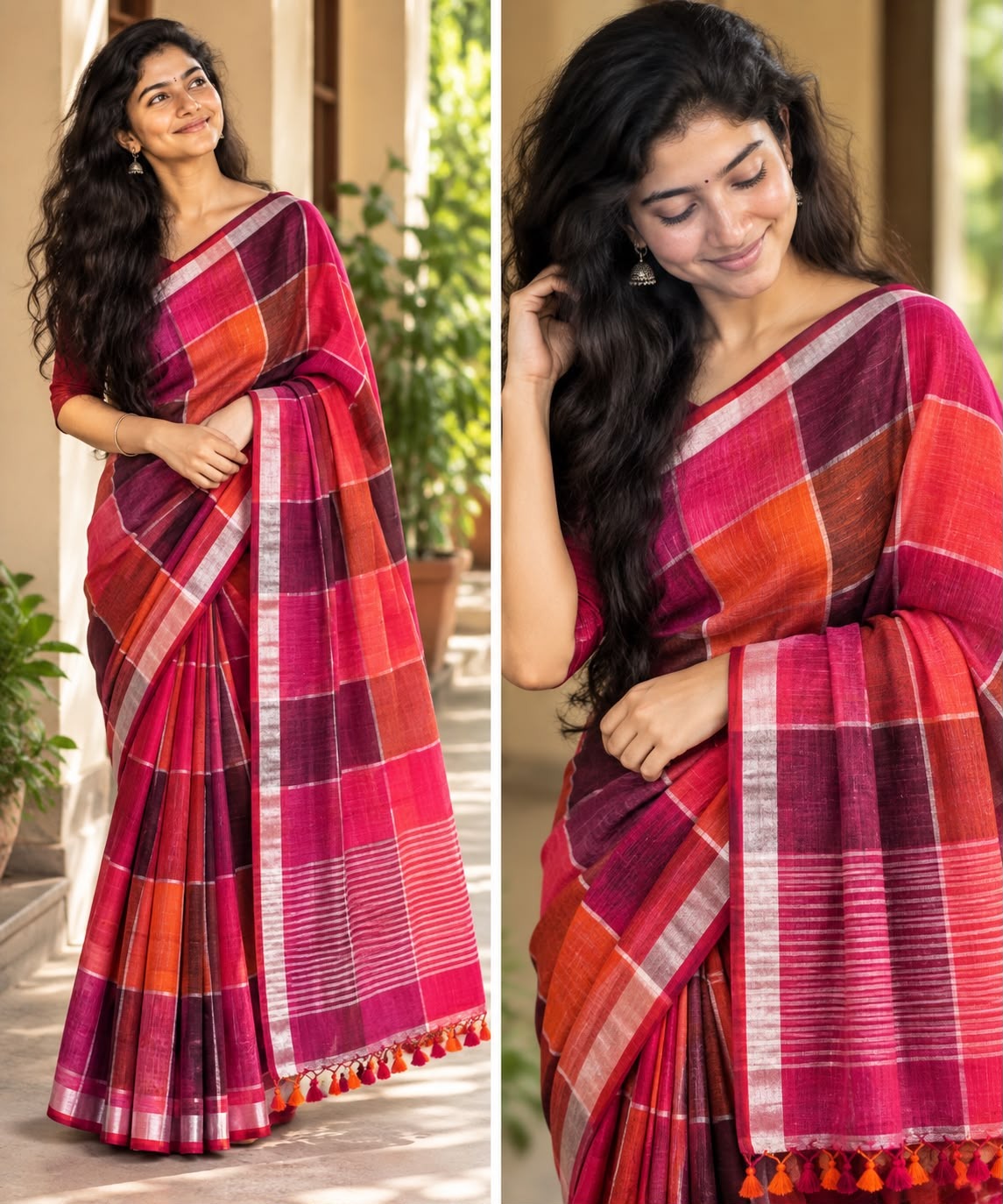 Cotton Linen Saree