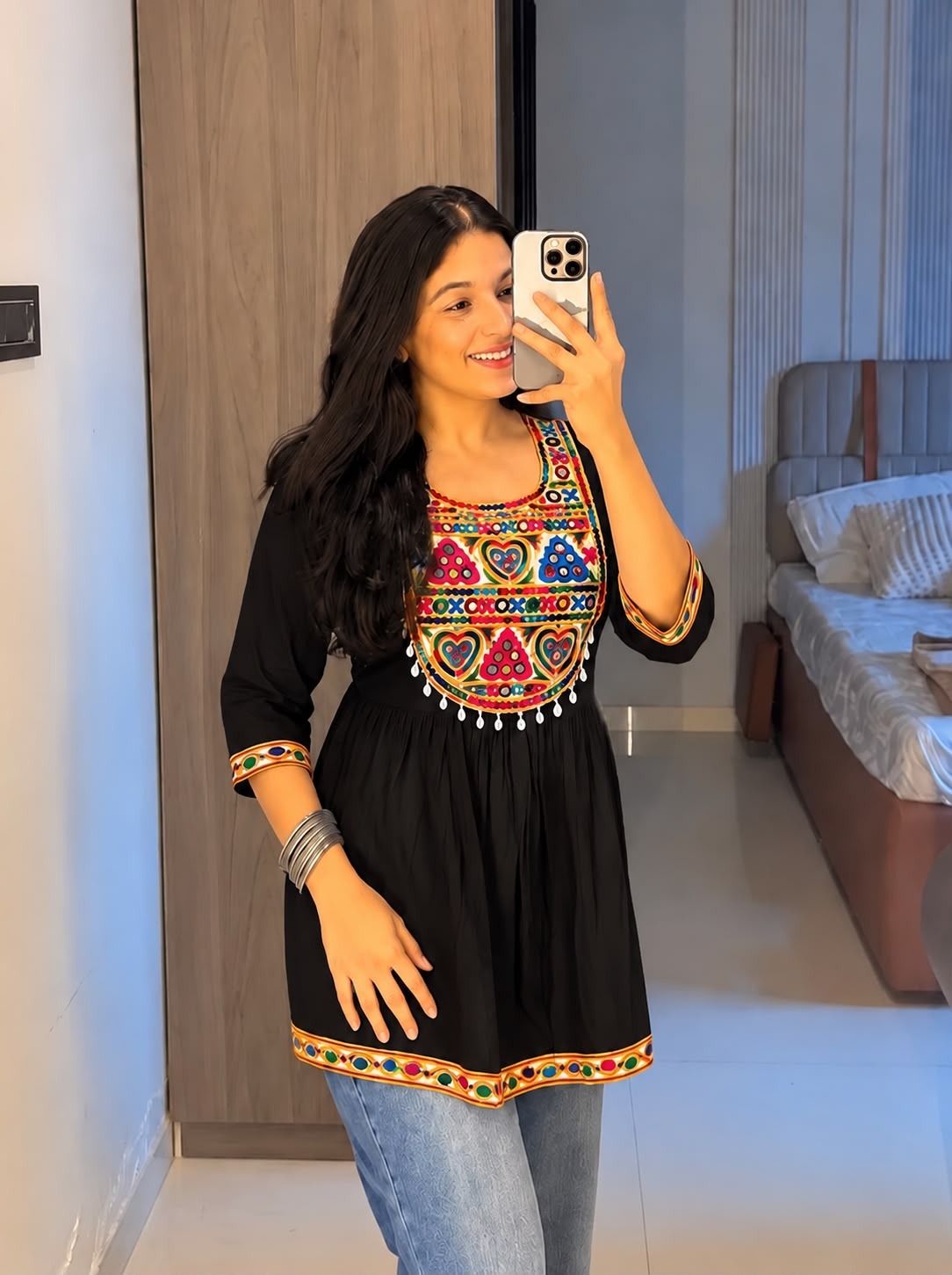 Mirror Work Crop Top