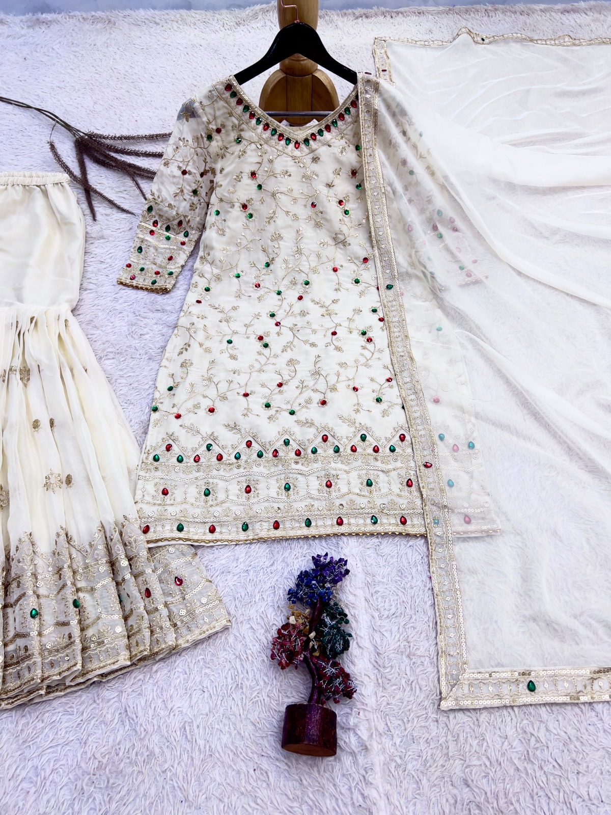 Organza Sharara Set